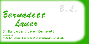 bernadett lauer business card